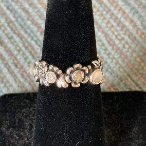 Pandora nature’s serenity moonstone topaz ring size 7